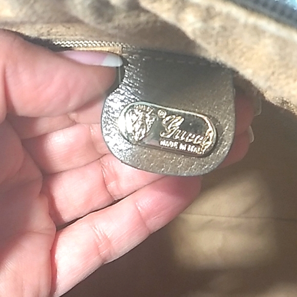 RARE GUCCI~GG~ HANDBAG with SHOULDER STRAP~BROWN - Picture 4 of 15